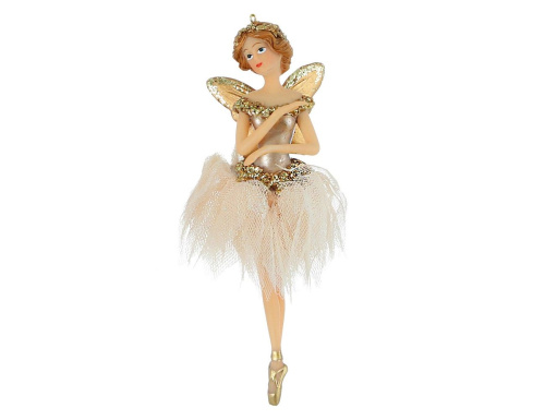Ёлочная игрушка "Балерина-мотылёк", полистоун, тюль, 10х5.5х16 см, Edelman, Noel (Katherine's style)