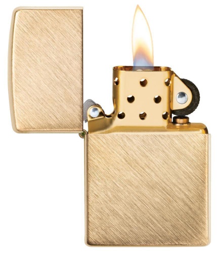Зажигалка Zippo Classic с покрытием Herringbone Sweep Brass, латунь/сталь, золотистая, матовая, 36x1 фото 6