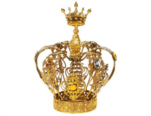 Ёлочная верхушка "Ювелирная корона", золотая, 23 см, Goodwill