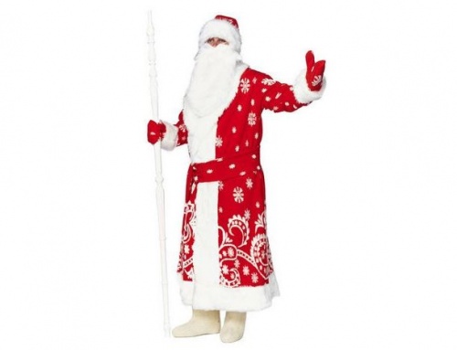 Костюм Деда Мороза "Традиционный" (красный), размеры 50-56, Карнавалкино