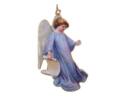 Металлическая ёлочная игрушка "Ретро коллекция - небесный ангелок", 15 см, SHISHI