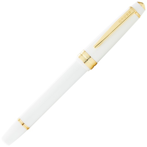 Cross Bailey - Light Polished White Resin and Gold Tone, ручка-роллер фото 2