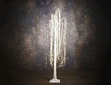 Светящаяся ПЛАКУЧАЯ ИВА, белая, тёплые белые мини LED-огни, 120 см, таймер, уличная, Edelman, Luca
