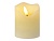 Светодиодная восковая свеча ЖИВАЯ ДУША, кремовая, тёплый белый LED-огонь, "натуральный фитилёк" 3D, 7х9 см, таймер, батарейки, Kaemingk (Lumineo)