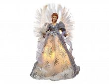 Светящаяся новогодняя фигурка - ёлочная верхушка "Ангел селестина", тёплая белая подсветка, 40.5 см, Kurts Adler