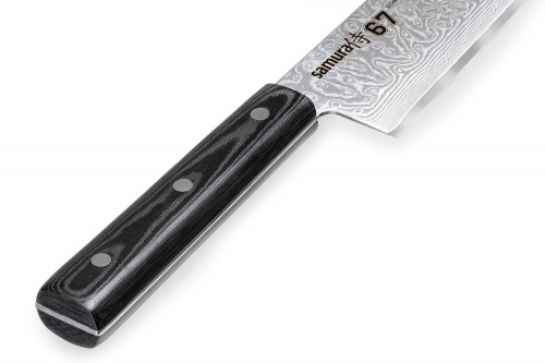 Нож Samura 67 Гранд Шеф, 24 см, дамаск 67 слоев, микарта фото 4