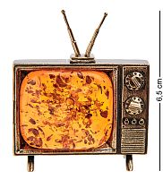 AM-3193 Фигурка «Телевизор» (латунь, янтарь)