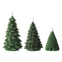 Набор из трех электрических свечей christmas forest из коллекции new year essential, 3 шт.