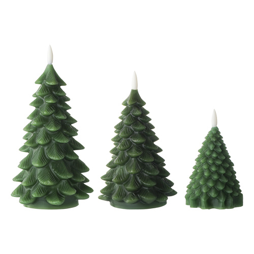 Набор из трех электрических свечей christmas forest из коллекции new year essential, 3 шт.