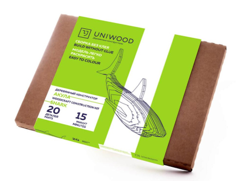 Деревянный конструктор UNIWOOD Акула фото 6