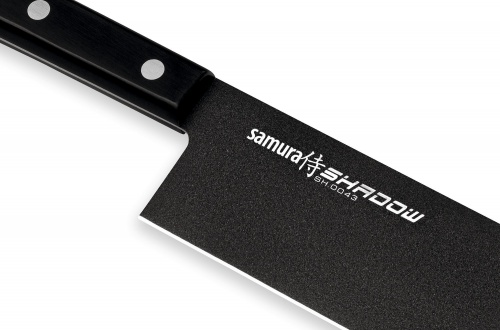 Нож Samura Shadow накири с покрытием Black-coating, 17 см, AUS-8, ABS пластик фото 2