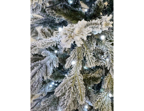 Искусственная елка с лампочками Гренландия (Greenlandya), заснеженная, 488 холодных белых LED-огней, хвоя ЛИТАЯ + ПВХ, 210 см, BEATREES в интернет-магазине VsemPodarok.com фото 2