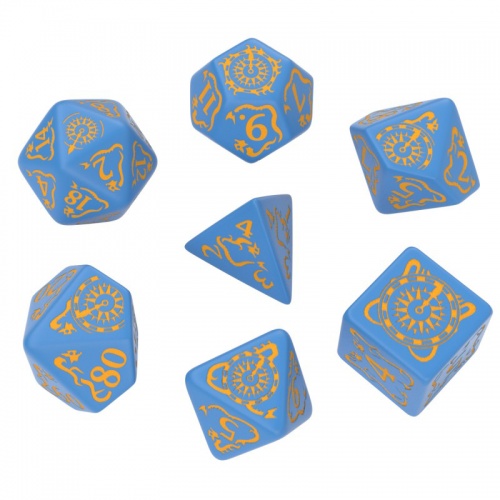 Набор кубиков Pathfinder "Ruins of Azlant", для RPG, сине-оранжевый фото 2