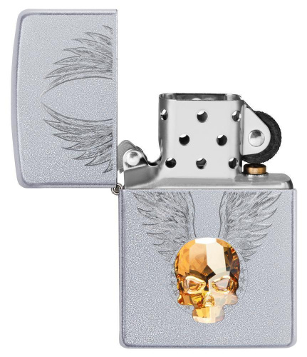 Зажигалка Zippo Classic с покрытием Satin Chrome, латунь/сталь, серебристая, матовая, 36x12x56 мм фото 4