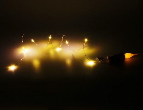 Гирлянда-пробка для бутылки РОСА с LED-свечой на пробке, 9 тёплых белых микро LED-огней, батарейки, Koopman International фото 4