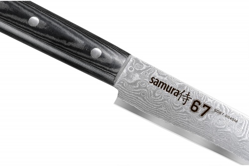 Нож Samura для нарезки 67, 19,5 см, дамаск 67 слоев, микарта фото 5