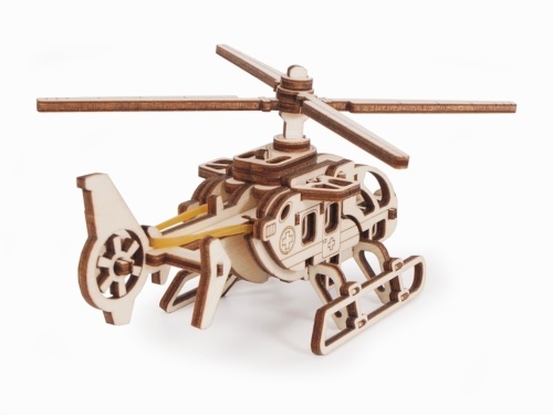 Конструктор 3D деревянный Lemmo Вертолет Стриж фото 5