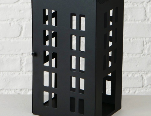 Подсвечники-домики "Аламо" металлические, чёрные, комплект - 3 подсвечника, 13-35 см, Boltze фото 5