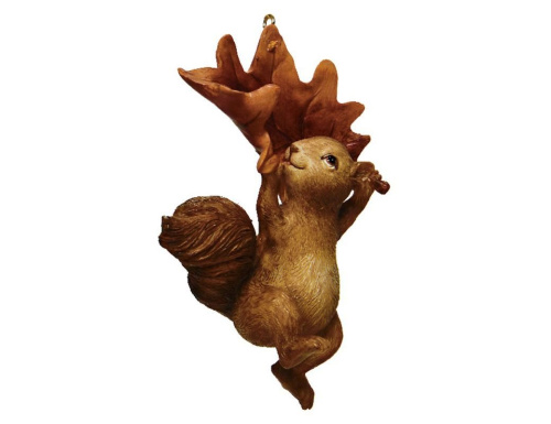 Ёлочная игрушка БЕЛОЧКА-ЗАТЕЙНИЦА, полистоун, 12 см, Kaemingk (Decoris)