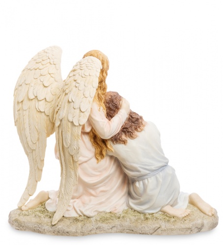 WS-424/ 1 Статуэтка "Иисус и Ангел" фото 2