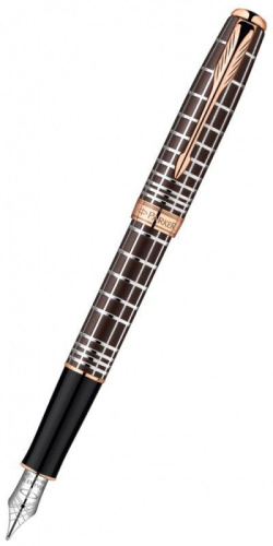 Parker Sonnet - Brown Rubber Lacquer PGT, перьевая ручка, F, BL