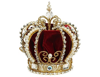 Ёлочная верхушка "Корона императрицы", красная, 17 см, Goodwill