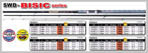 Удилище фидер Siweida Basic 3.3м (до 150 гр) 2439063