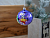 Стеклянный ёлочный шар ЗОДИАК: КРОЛИК-ГАРМОНИСТ, фиолетовый, 75 мм, Елочка