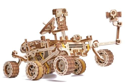 Механическая деревянная сборная модель Wood Trick Робот Марсоход фото 3