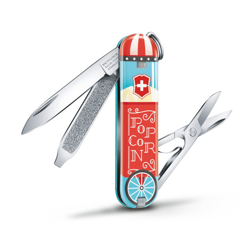 Нож-брелок Victorinox Classic LE 2019, 58 мм, 7 функций, "Let it Pop" фото 2