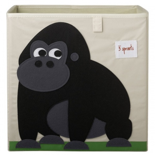 Коробка для хранения 3 Sprouts Чёрная горилла