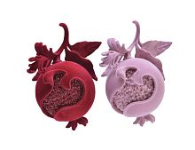 Елочная игрушка ГРАНАТОВАЯ ФАНТАЗИЯ, полистоун, бордовая, 13 см, Kaemingk