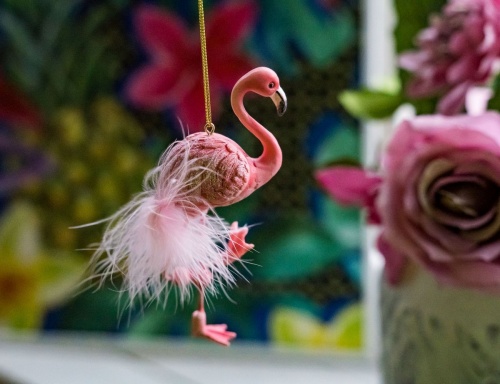 Ёлочная игрушка "Элегантный фламинго", полистоун, 13.9 см, Kurts Adler фото 5