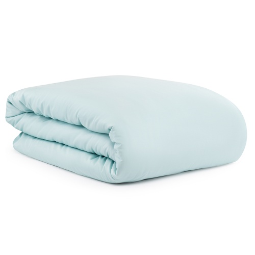 Комплект постельного белья двуспальный из сатина голубого цвета из коллекции essential фото 3