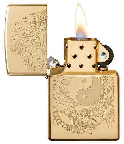 Зажигалка Zippo Classic с покрытием High Polish Brass, латунь/сталь, золотистая, 36x12x56 мм фото 2