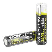 Аккумулятор 18650 Robiton 3.4/Li18650 (NCR18650B) 3400мАч с защитой BL1, 13485