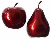 Набор украшений "Спелые фрукты" (набор 2 шт. - яблоко и груша), 7 см, KAEMINGK