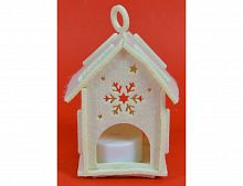 Светящееся ёлочное украшение, подсвечник, набор для творчества "Фетровый домик", разные модели, Due Esse Christmas