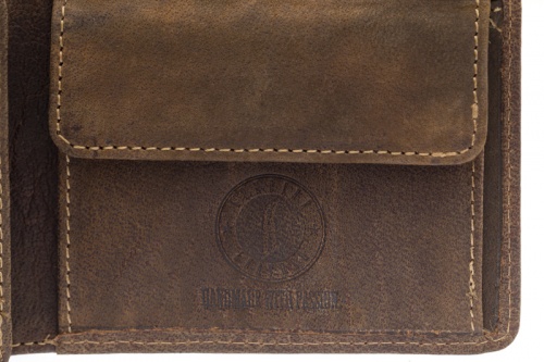 Бумажник Klondike Peter, коричневый, 12x9,5 см фото 6