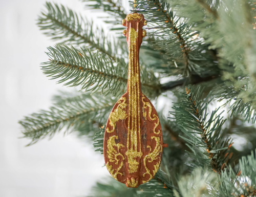 Ёлочная игрушка ЗОЛОТАЯ ЛЮТНЯ, полистоун, 16 см, Winter Deco фото 3