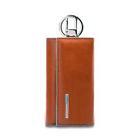 Ключница Piquadro Blue Square, оранжевая, 6х12х2 см