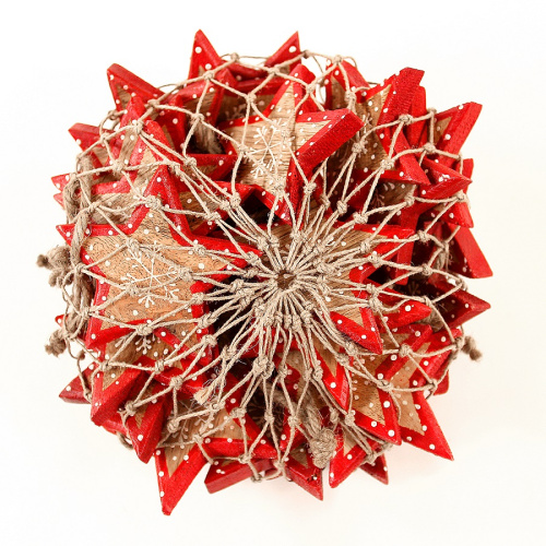 Украшения подвесные christmas stars, деревянные, в сетке, 30 шт. фото 3