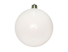 Пластиковый шар, эмалевый, белый, 300 мм, Winter Deco