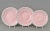 Набор тарелок Розовый фарфор Серые узоры