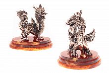 Сувенир "Мудрый дракон" из янтаря, dragon-M-pds