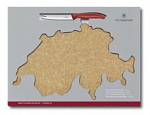 Набор Victorinox Swiss Map: нож для овощей и сыра 11 см + разделочная доска Epicurean, 6.7191.CH
