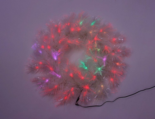 Оптиковолоконный венок "Северное сияние", белый, разноцветные светодиоды, мерцающий, 50 см, Edelman, Luca фото 2