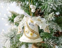 Ёлочная игрушка КОЛОКОЛЬЧИК ЗИМНЯЯ ПЕСНЯ, пенополистирол, 18 см, Winter Deco