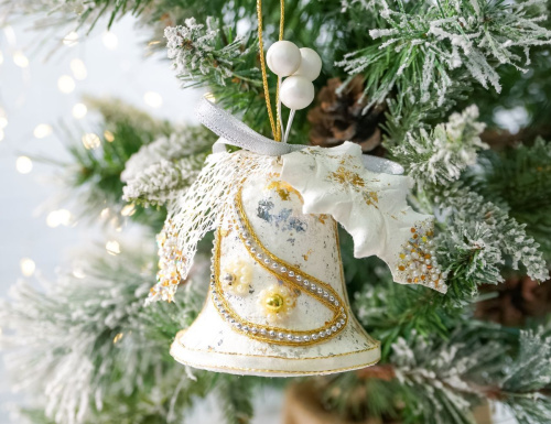 Ёлочная игрушка КОЛОКОЛЬЧИК ЗИМНЯЯ ПЕСНЯ, пенополистирол, 18 см, Winter Deco