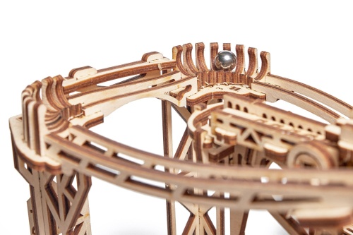 Механическая деревянная сборная модель Wood Trick Бегущий лабиринт Галактика Марбл фото 4